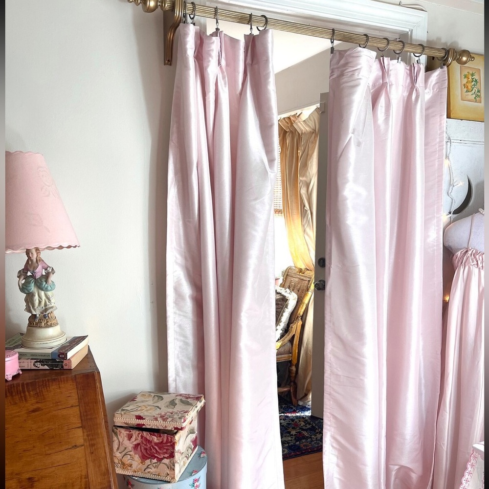Simply Shabby Chic Light Pink Curtain Panels - Picture 6 of 12
